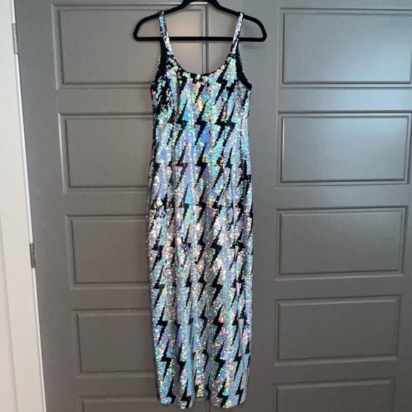 Any Old Iron iridescent sequin lightning bolt gown - Picture 4 of 16